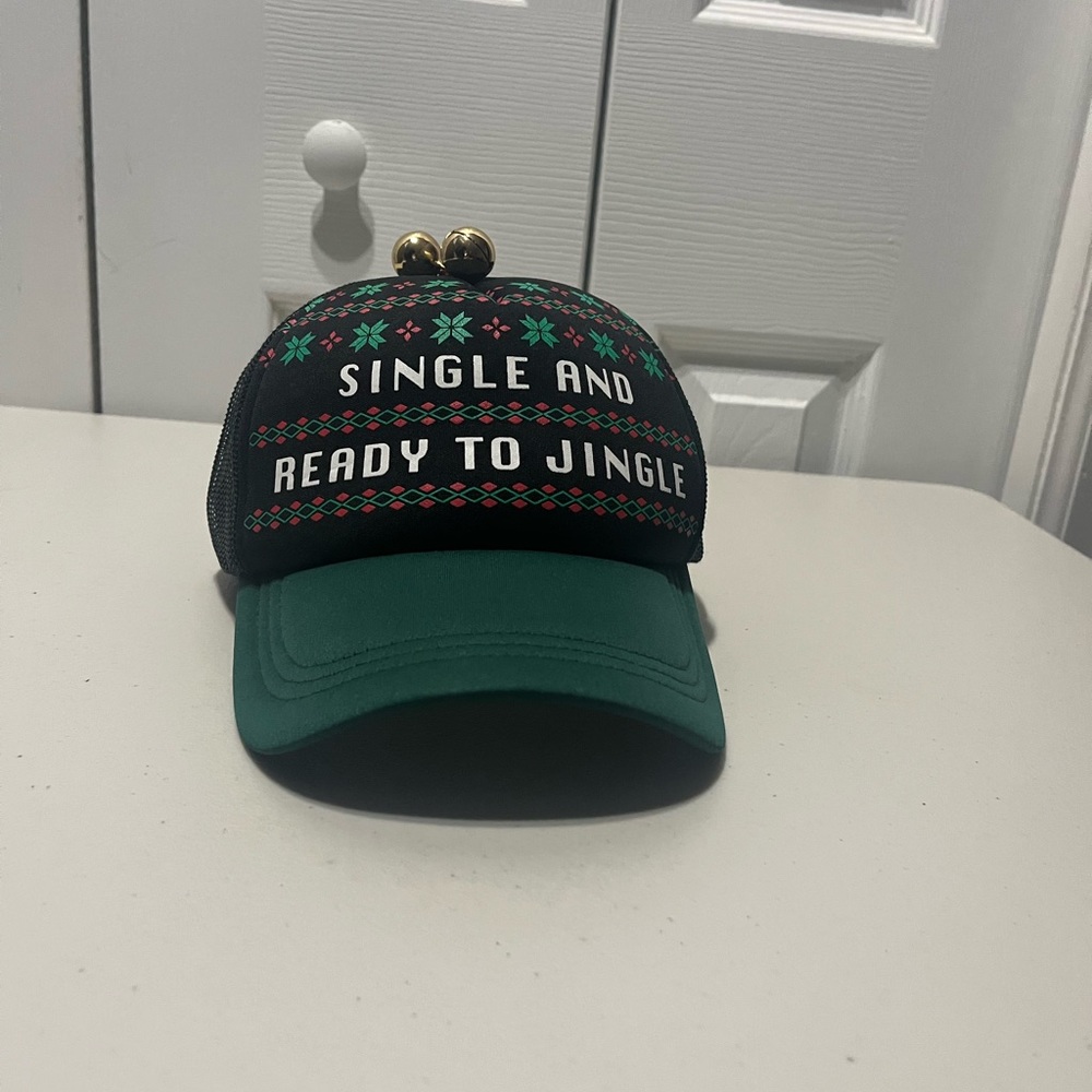 SINGLE AND READY TO JINGLE bell hat snap back